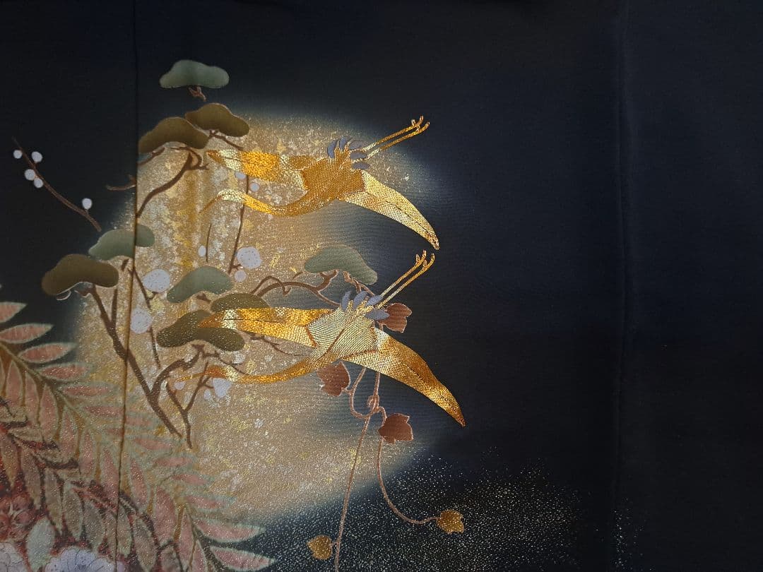 新品未使用❇️作家もの辻ケ花黒留袖　 未使用辻ケ花袋帯　５つ紋　フルセット