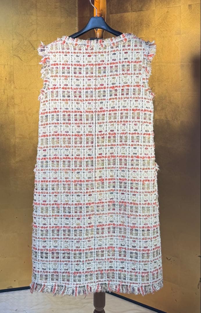 【Reneルネ】新品タグ付き定価104,500円マリアケントラメ入ワンピース36