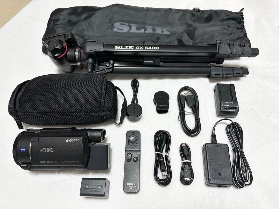 美品 SONY 4K FDR-AX60 RMT-VP1 SLIK GX8400