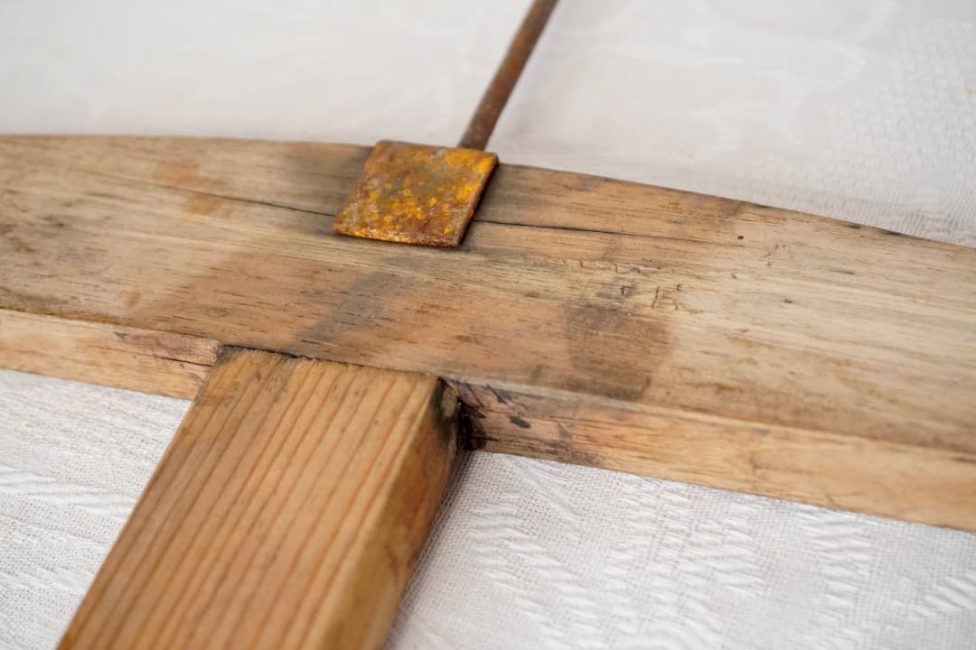 フランス アンティーク 木製 十字ハンガー