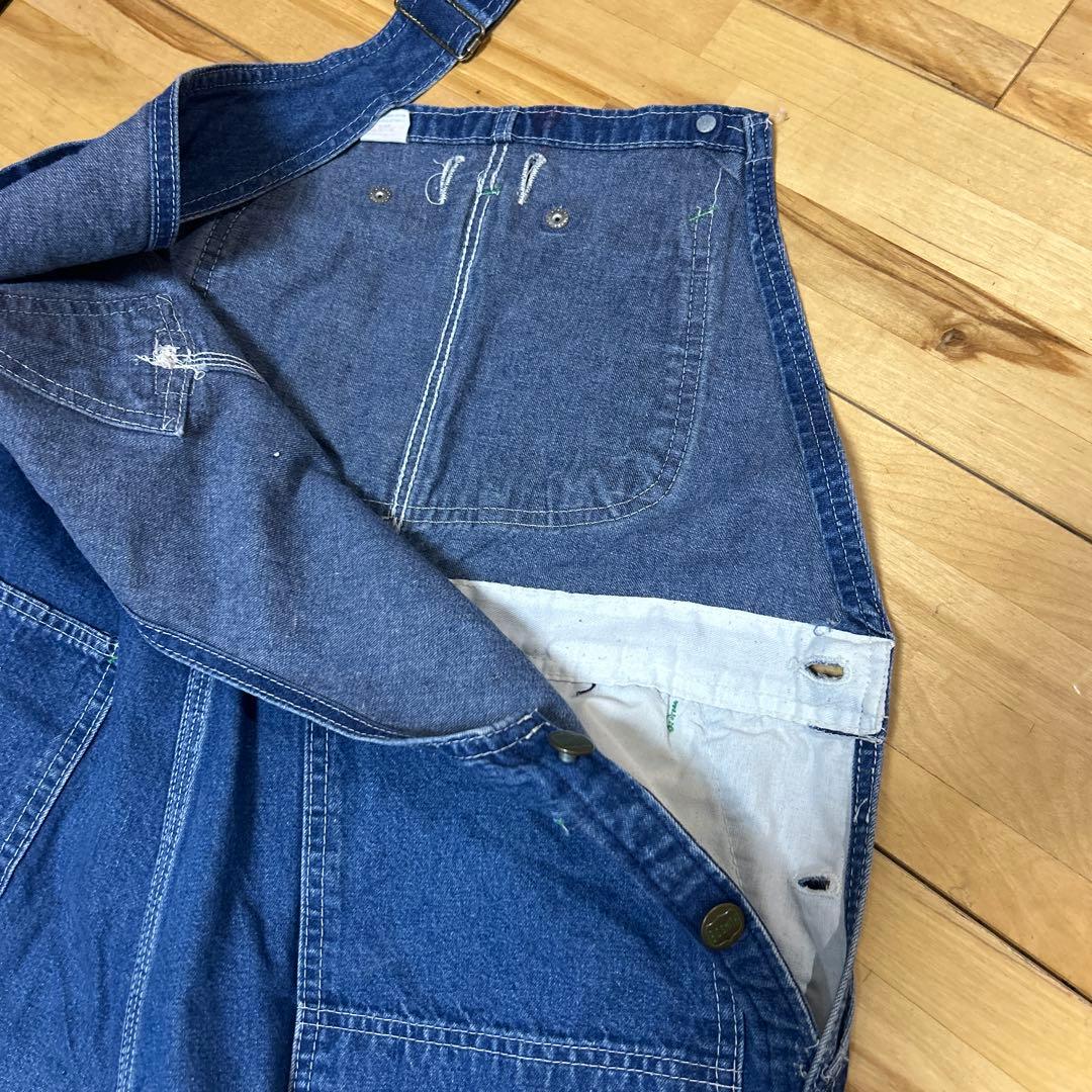 60〜70s ＵＳＡ製BIG SMITH デニムオーバーオール ＬＬサイズ