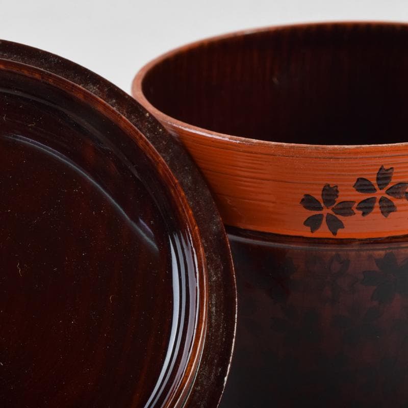 茶道具　中村香鳳作　夜桜蒔絵　珠光棗　共箱　V　9101