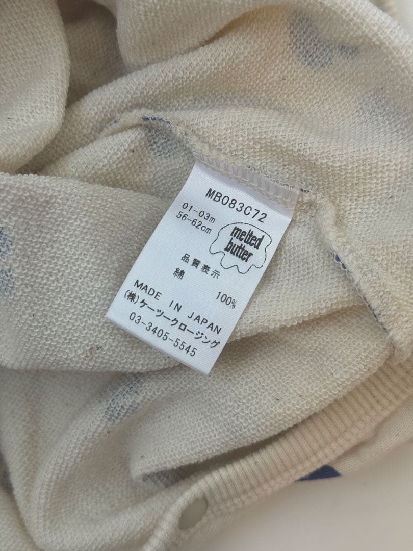 【melted butter】SWAN COVERALL&BONNET 0-3m