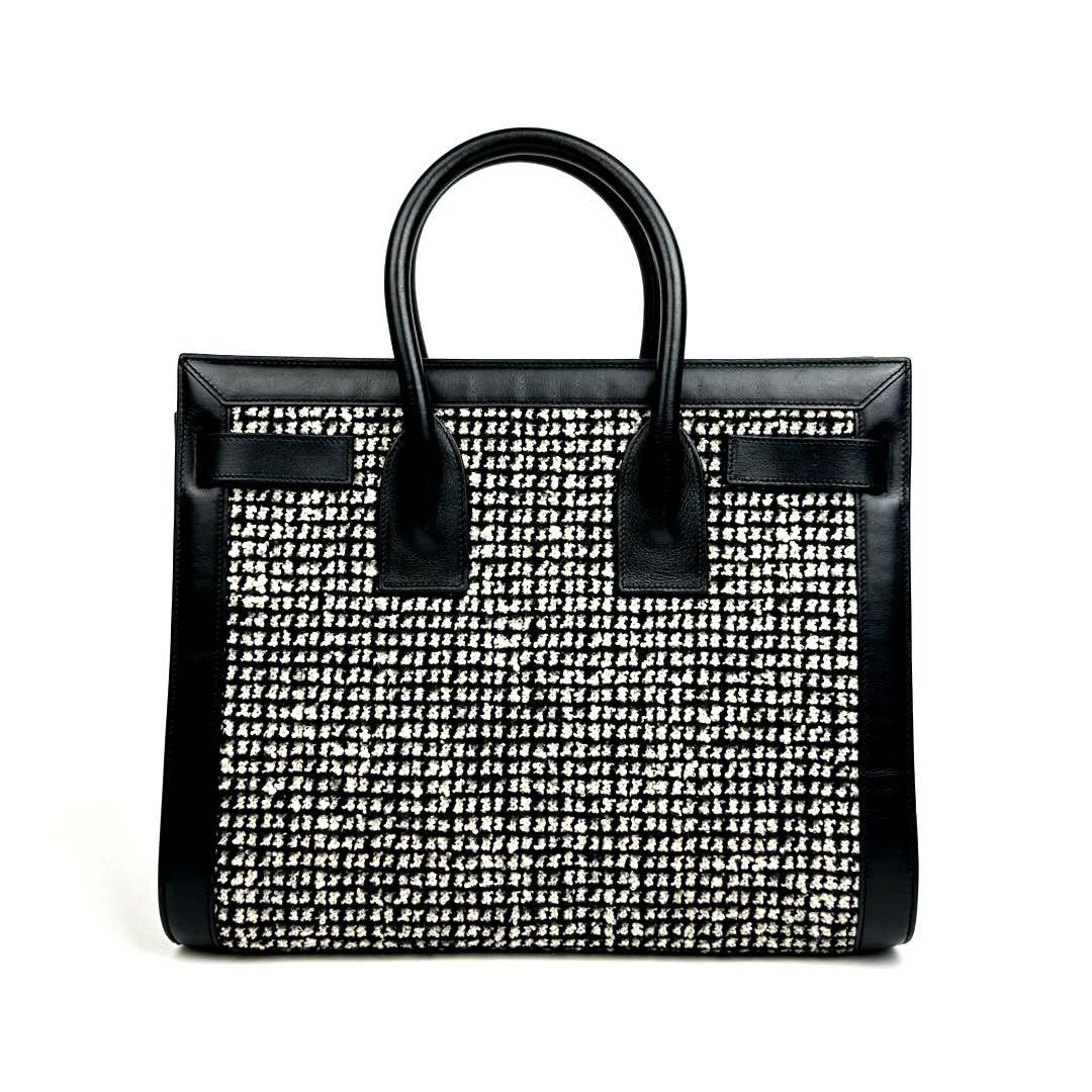 【美品】サンローラン　サックドジュール　2way　ハンドバッグ　ツイード　レザー