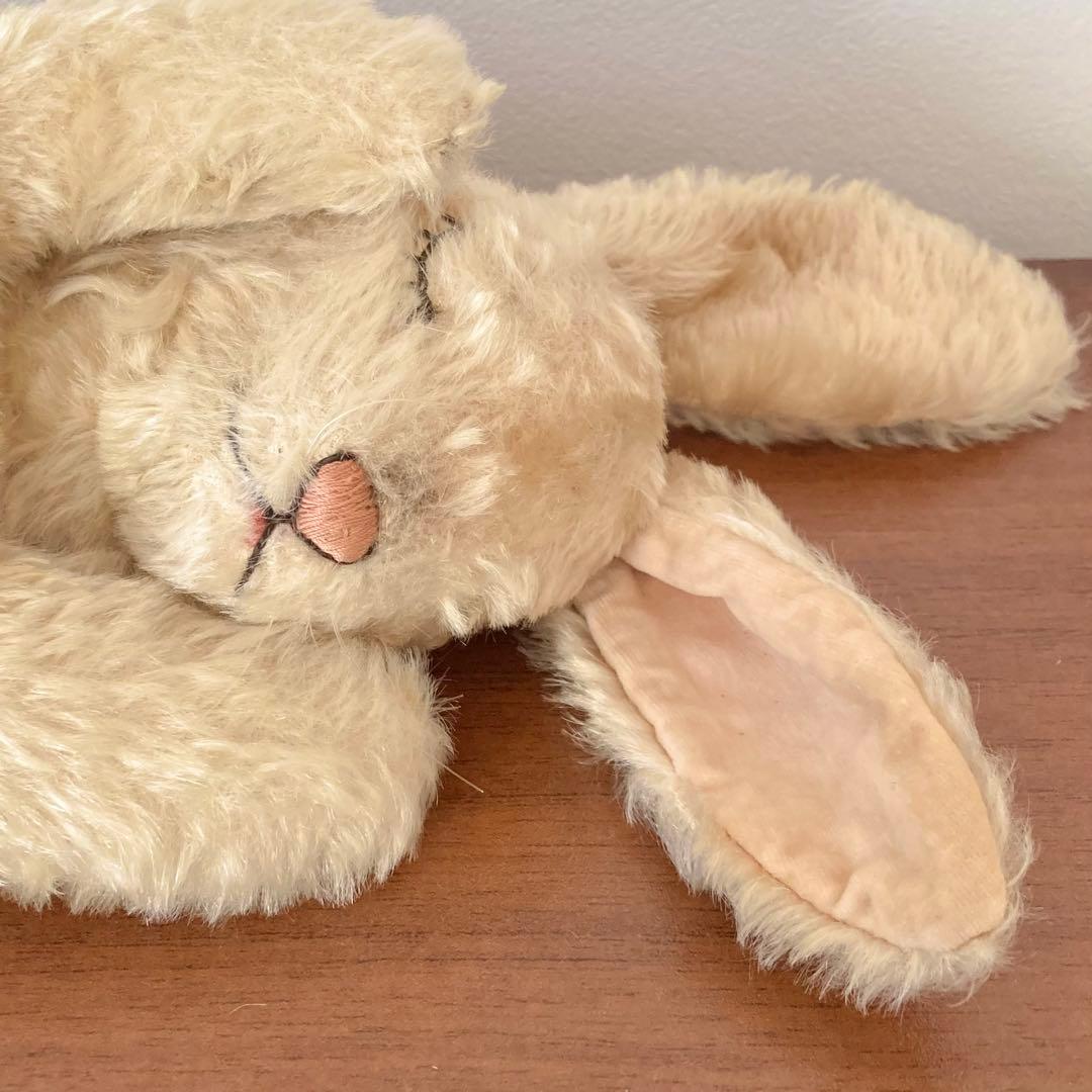 オールドシュタイフ　眠りうさぎ　シュタイフ　ぬいぐるみ　ドイツ　ヴィンテージ