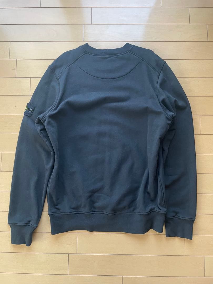 STONE  ストーンアイランド ワッペンロゴスウェット黒Lサイズ