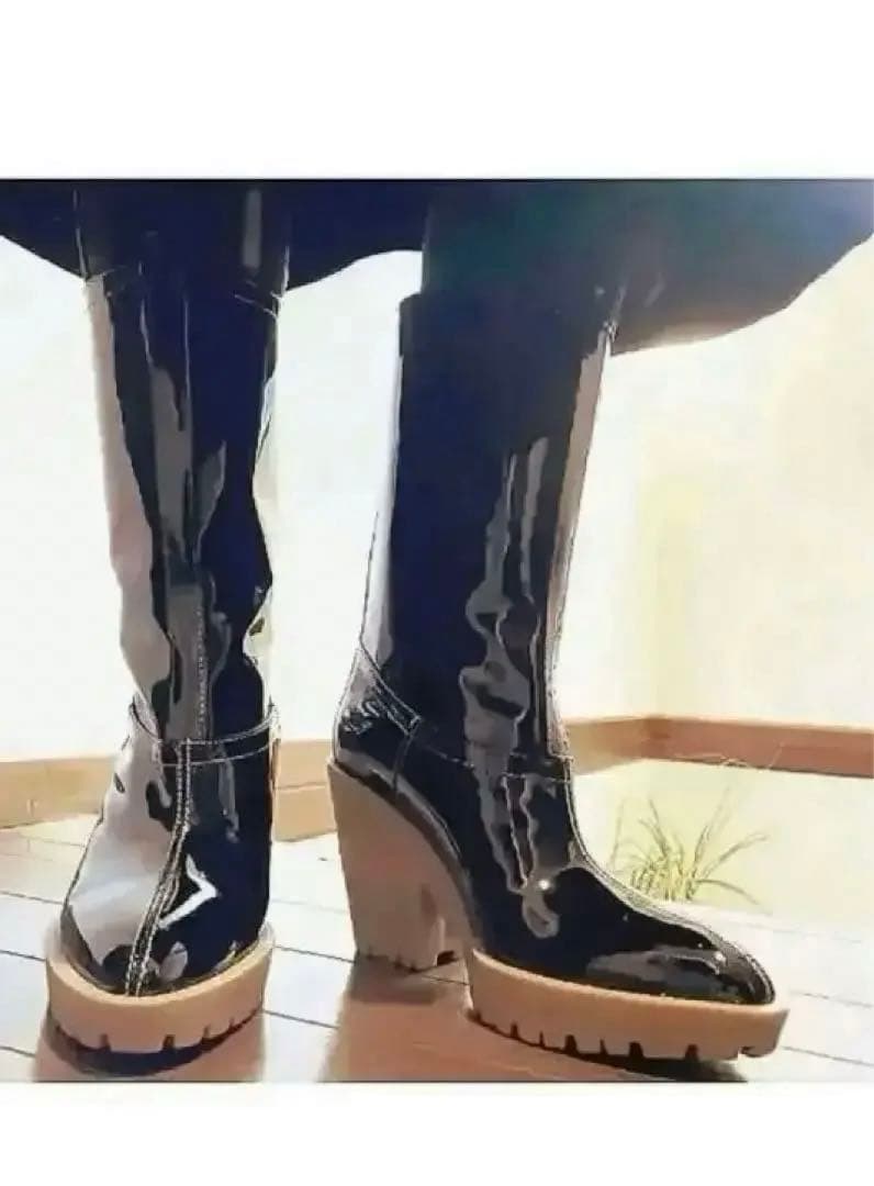 (新品) Martin Margiela マルジェラ 希少エナメル ブーツ 36