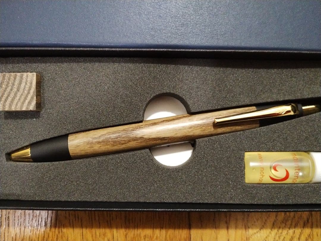 野原工芸 神代タモのボールペン スタンダード ゴールド SANZOクリップ