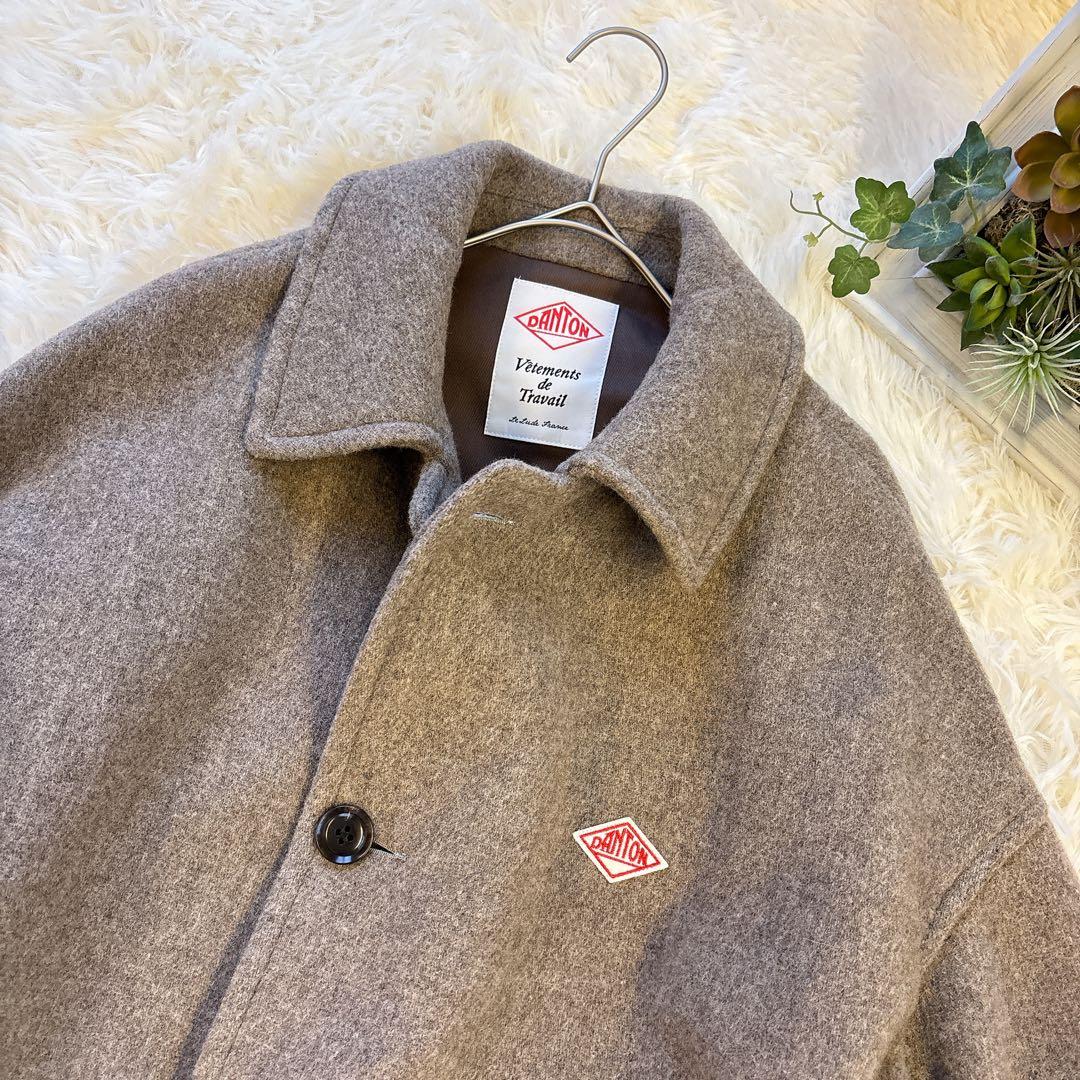【極美品】DANTON ウール ライト パイル ステンカラー ロングコート