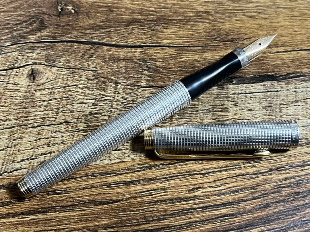 パーカー 75 シズレ スターリングシルバー 天冠フラットトップ XF 万年筆