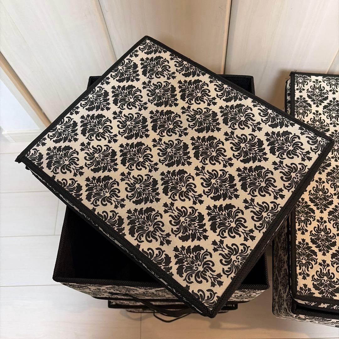 Francfranc ダマスク柄収納ボックス5点セット