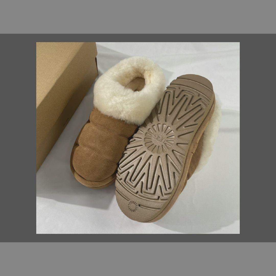 UGG 栗色 厚底ムートンブーツ