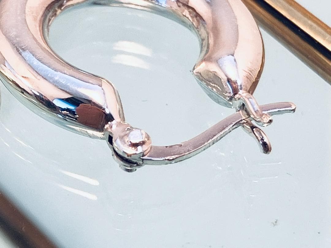 【銀製品】超重厚フープピアス 太さ５mm×外径２０mm