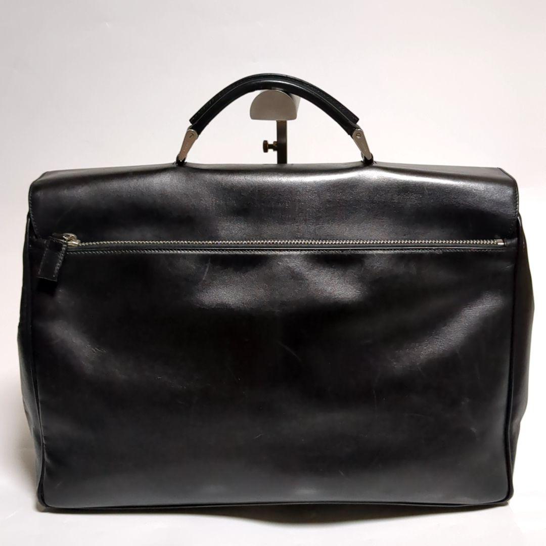 ✨PRADA✨ブリーフケース レザー ブラック 2室 ロゴ