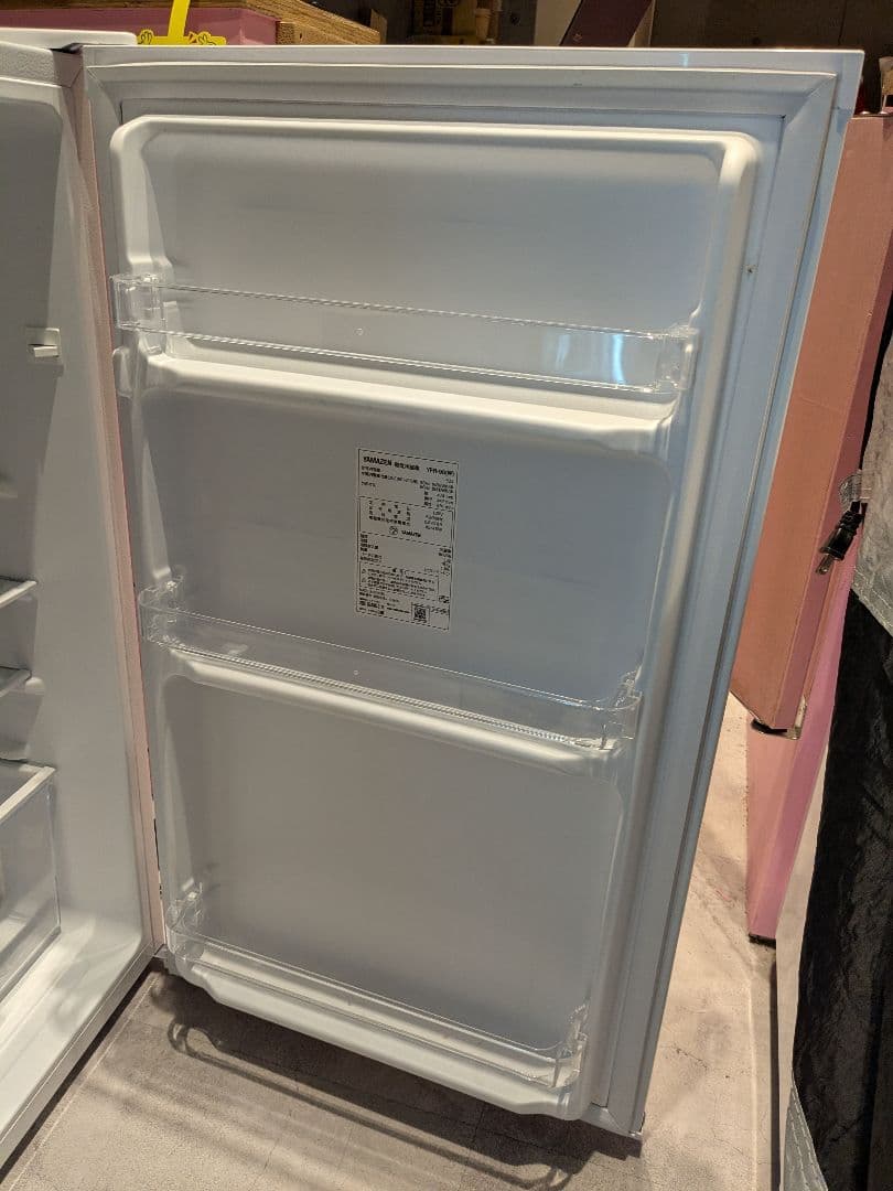 [山善] 冷蔵庫 92L 右開き YFR-90(W) ホワイト 1ドア