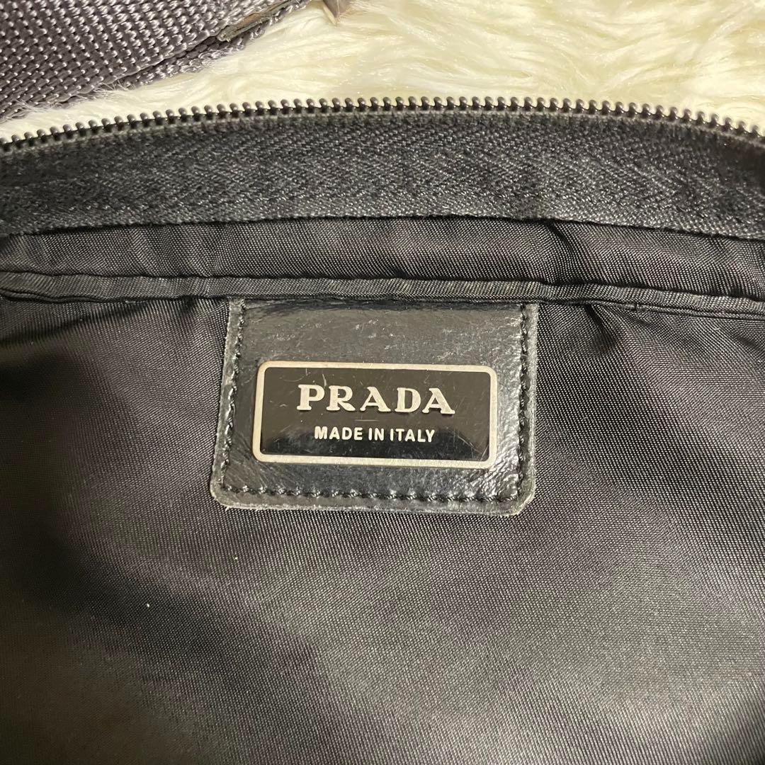 美品✨PRADA プラダ ショルダーバッグ サコッシュ 三角ロゴ テスート　黒