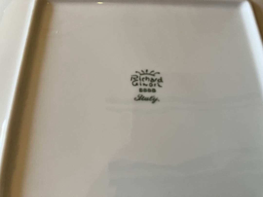 ジノリ　ベッキオホワイト22スクエアプレート×5