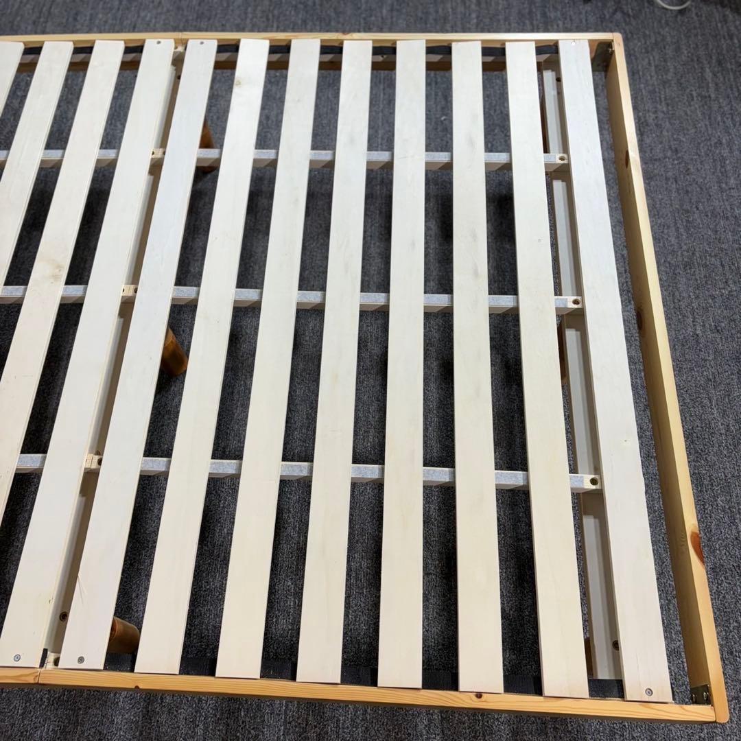 ベットフレーム ダブルサイズ すのこ コンセント付き 家具 寝具 C085