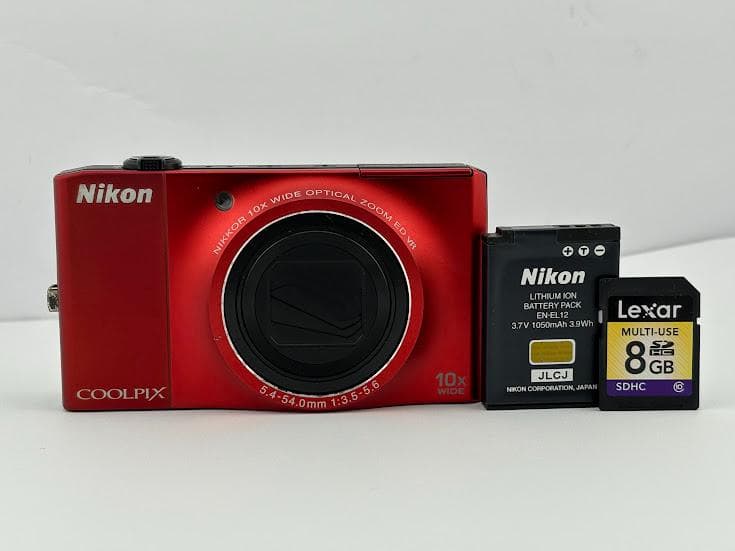 ★ちょっと訳アリ、 機能良好★ニコン Coolpix S8000 レッド