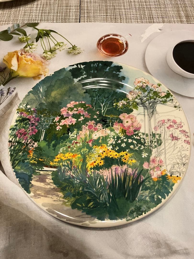 ジアン　モネ　ジヴェルニー　パリ　庭の風景絵皿 4枚セット　箱入り