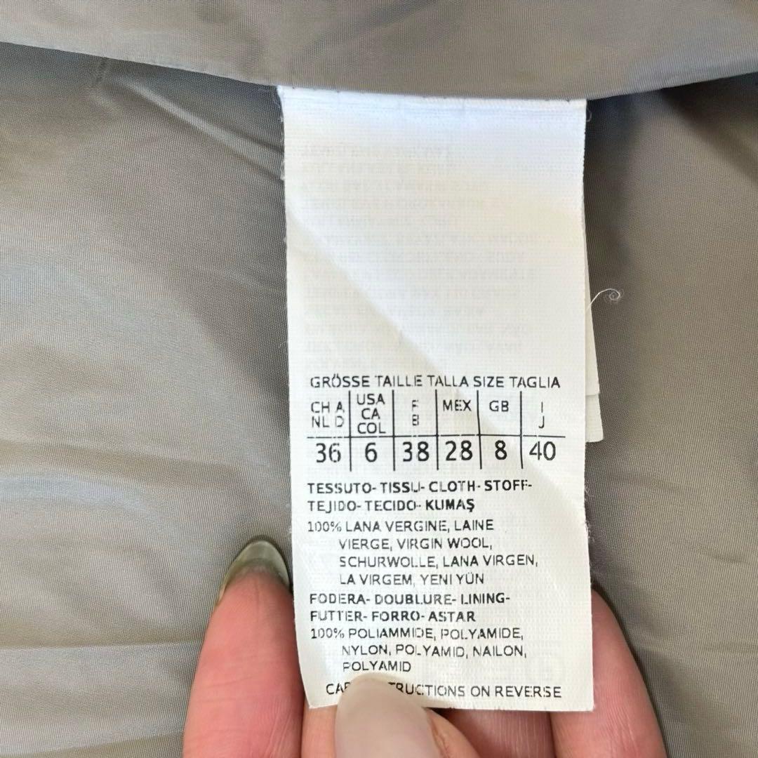マックスマーラ フーデッドコート 羊毛 アウター 40 グレー イタリア