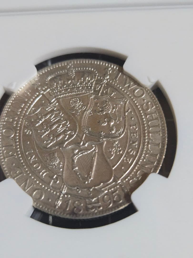 イギリス フローリン ヴィクトリア オールドヘッド 1985 NGC AU-D