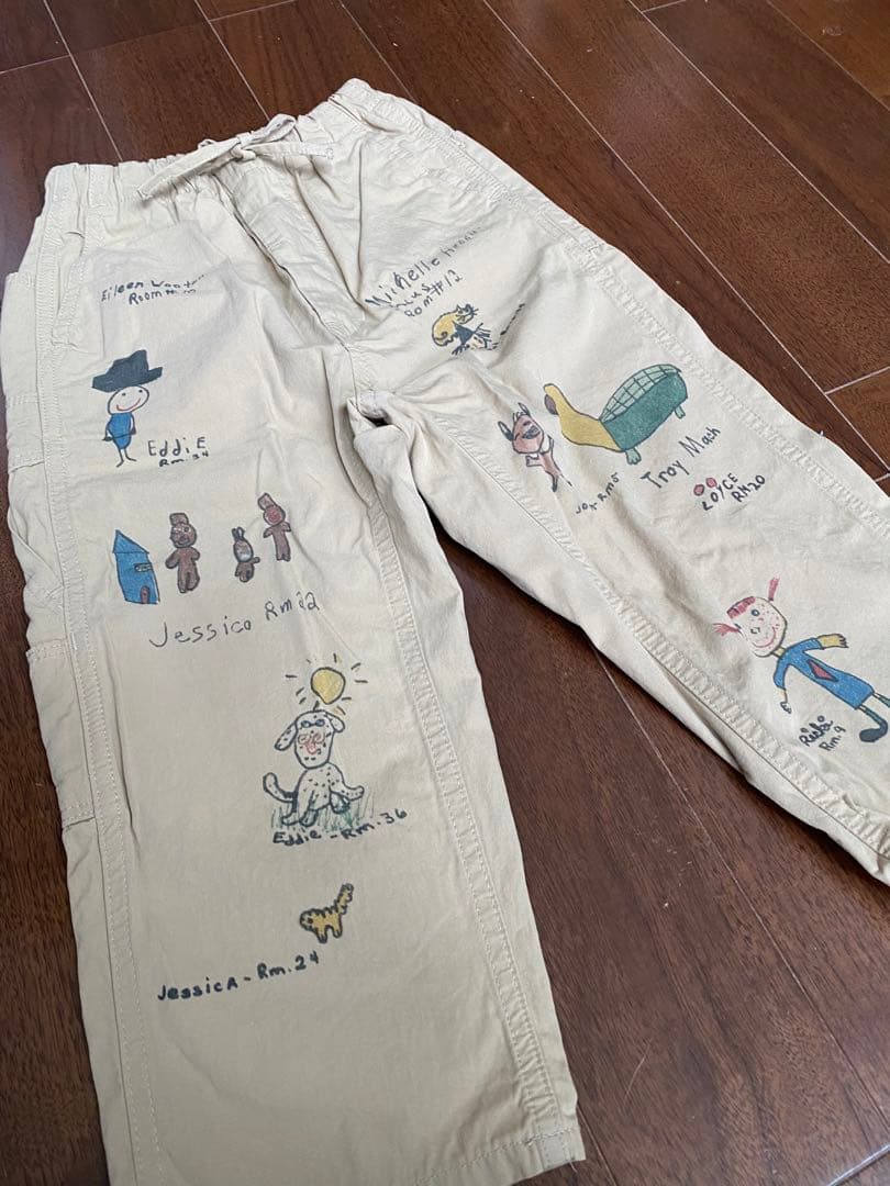 双子可♡美品♡デニム＆ダンガリー　ラクガキ　チノパン