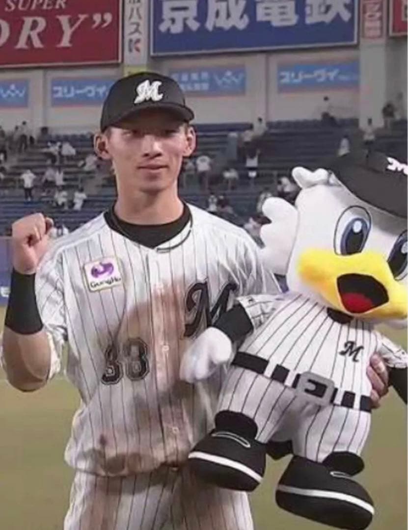 【実使用直筆サイン入り】千葉ロッテマリーンズ#38髙部瑛斗実使用ヒーローキャップ