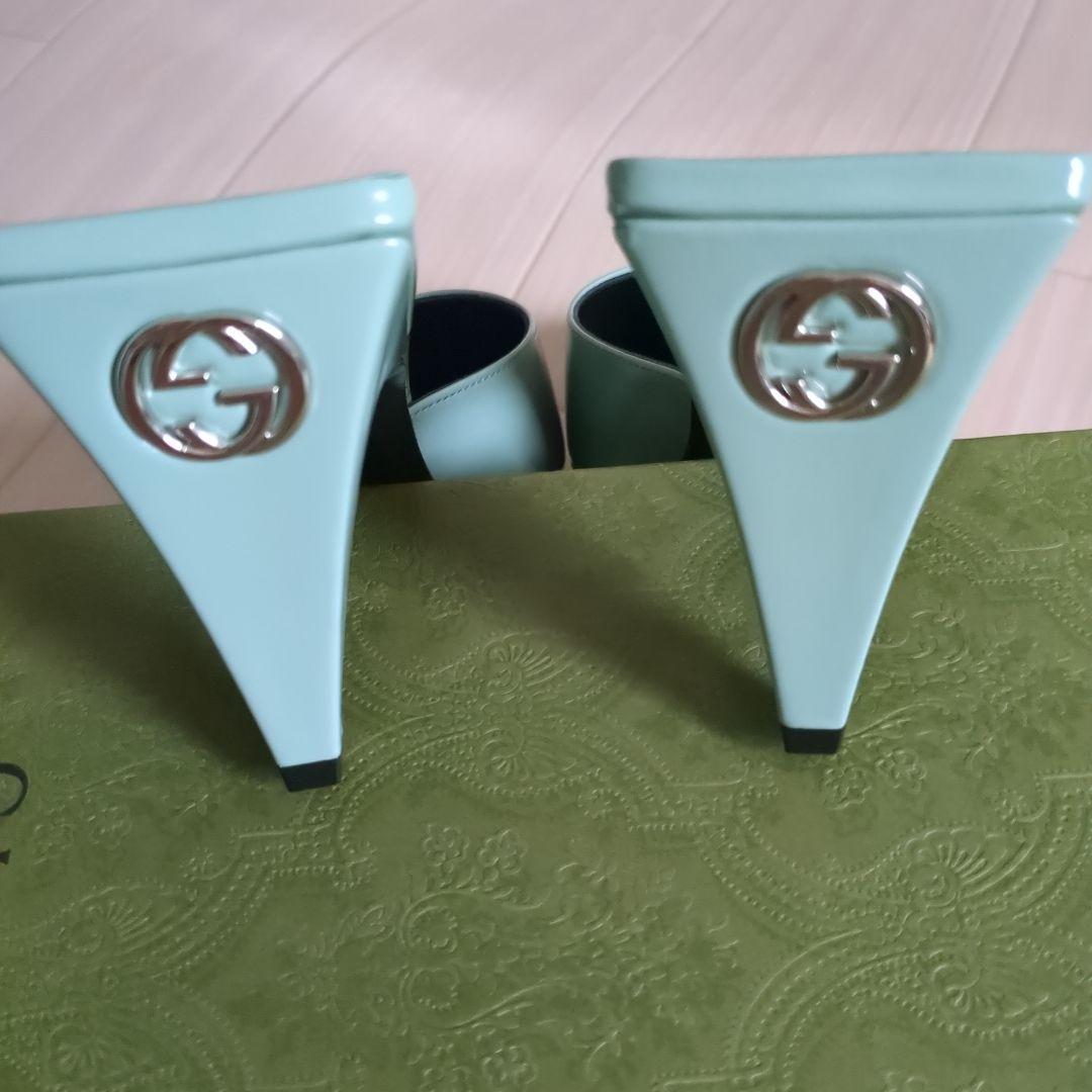 お値下げ　新品未使用　GUCCI　ミュール　ミントグリーン