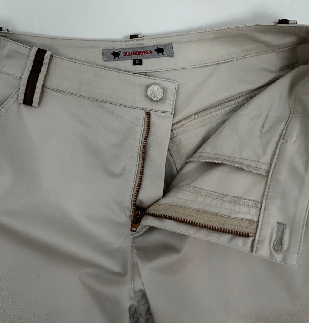 ★推薦必見【アルベロベロ】ストレッチクロプトパンツ　裾モチーフビーズ加工　M