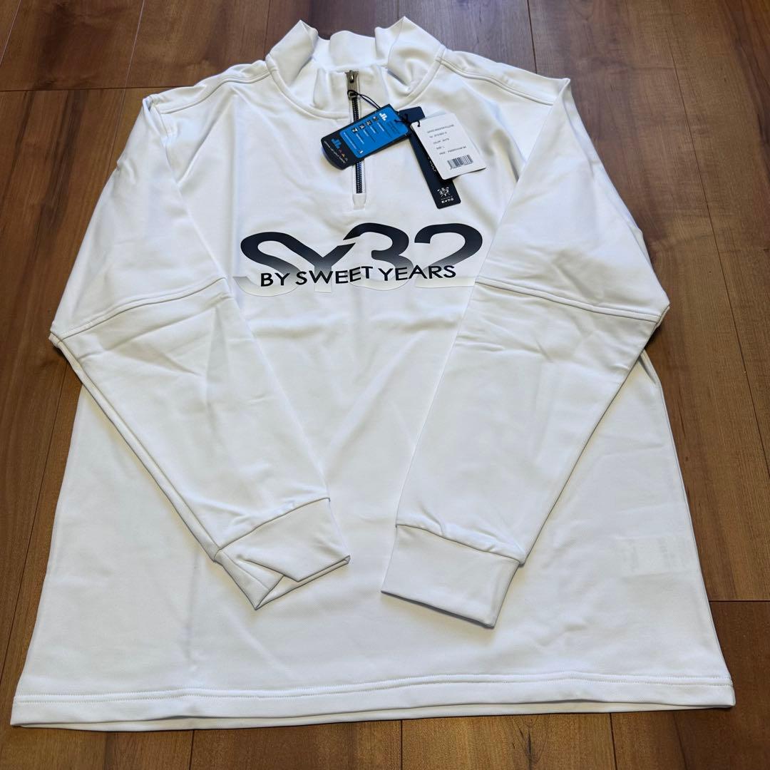 長袖　モックネック　ハーフジップ　メンズ　ゴルフウェア　カットソー　新品　L