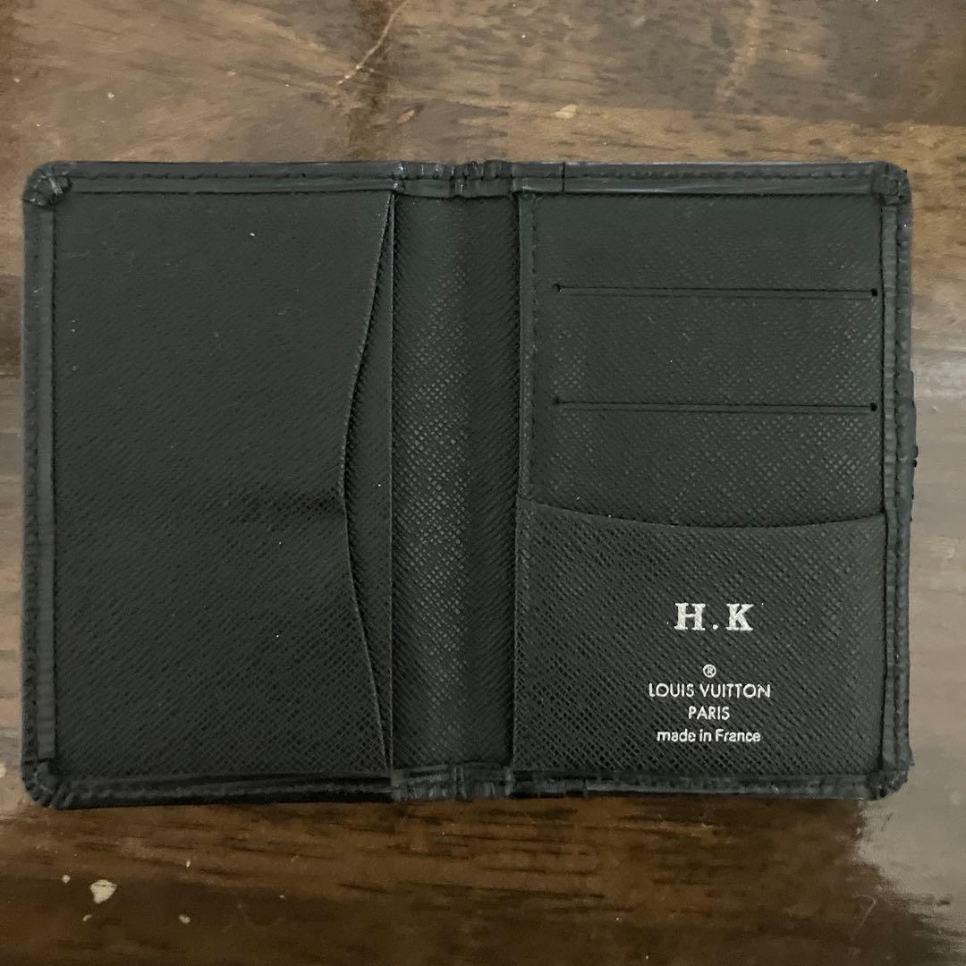 ルイヴィトン　ブラック ストライプ模様 名刺入れ