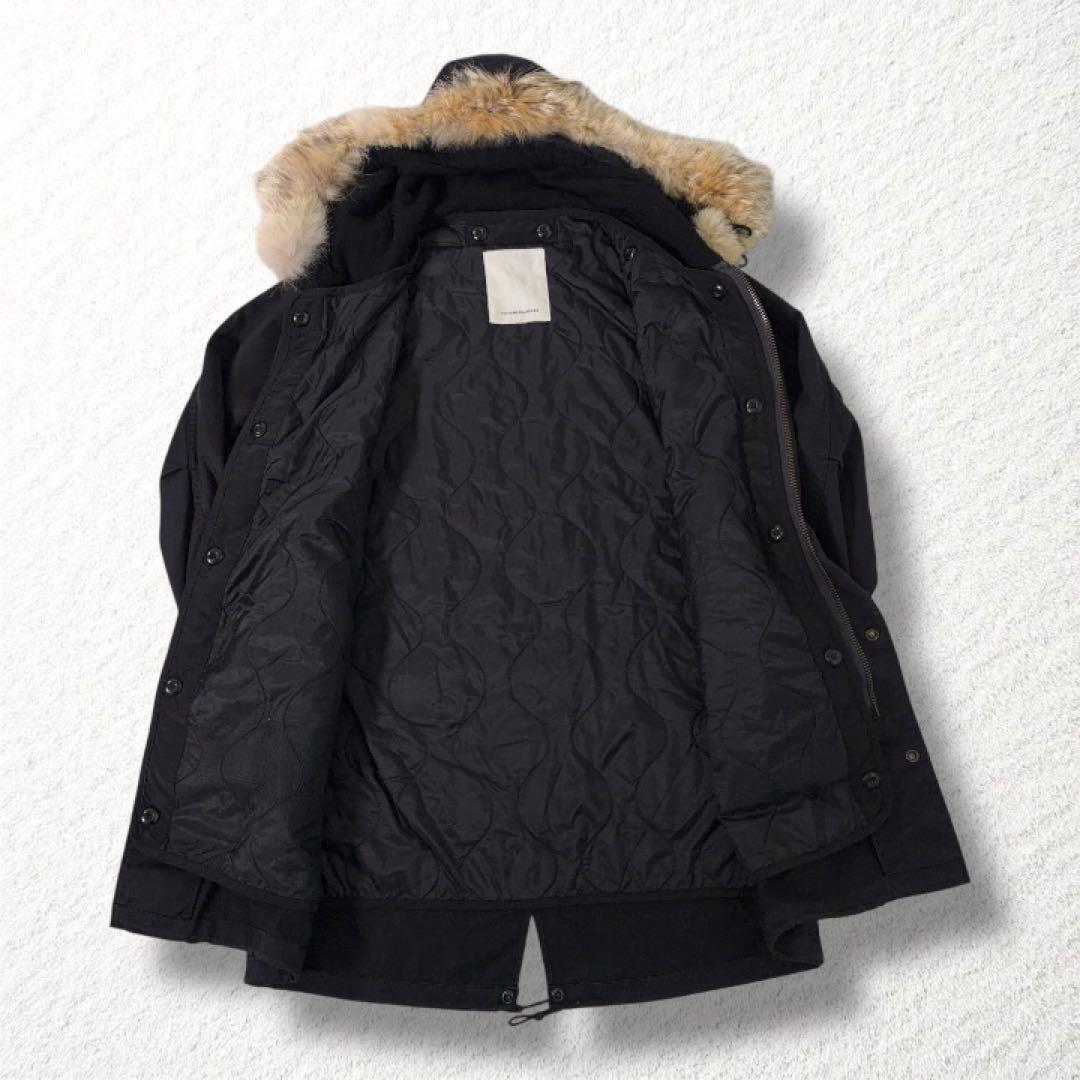 希少【ヒステリックグラマー】モッズコート コヨーテファー ライナー付 黒 S