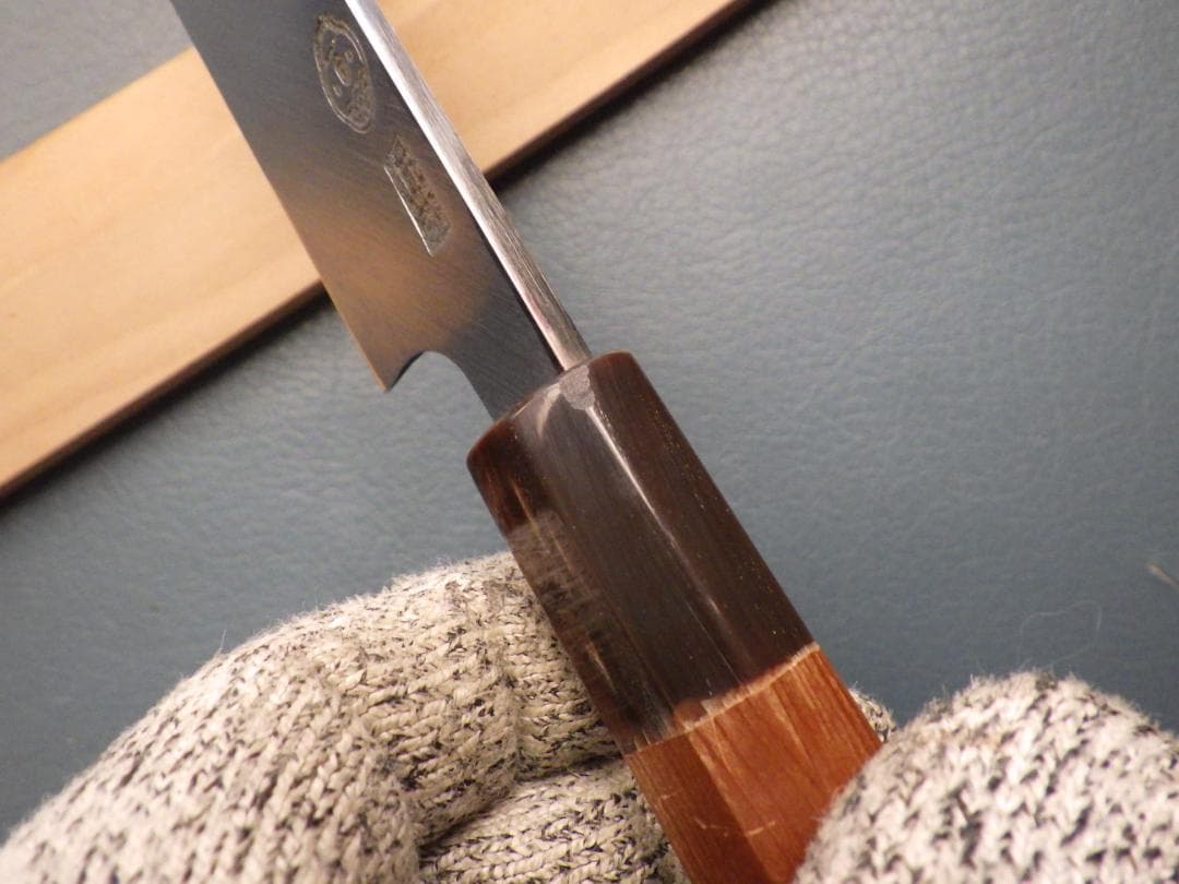 マ*メ様 水本焼★白選鋼・堺一文字光秀造/柳刃刺身包丁★鞘付属★