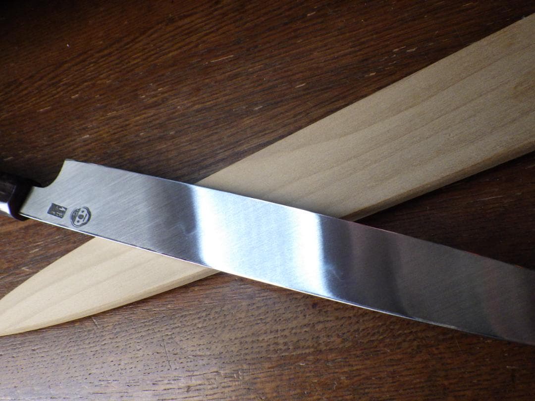 マ*メ様 水本焼★白選鋼・堺一文字光秀造/柳刃刺身包丁★鞘付属★