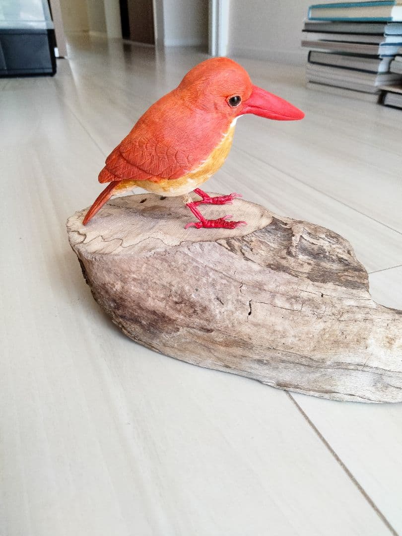 アカショウビンのバードカービング