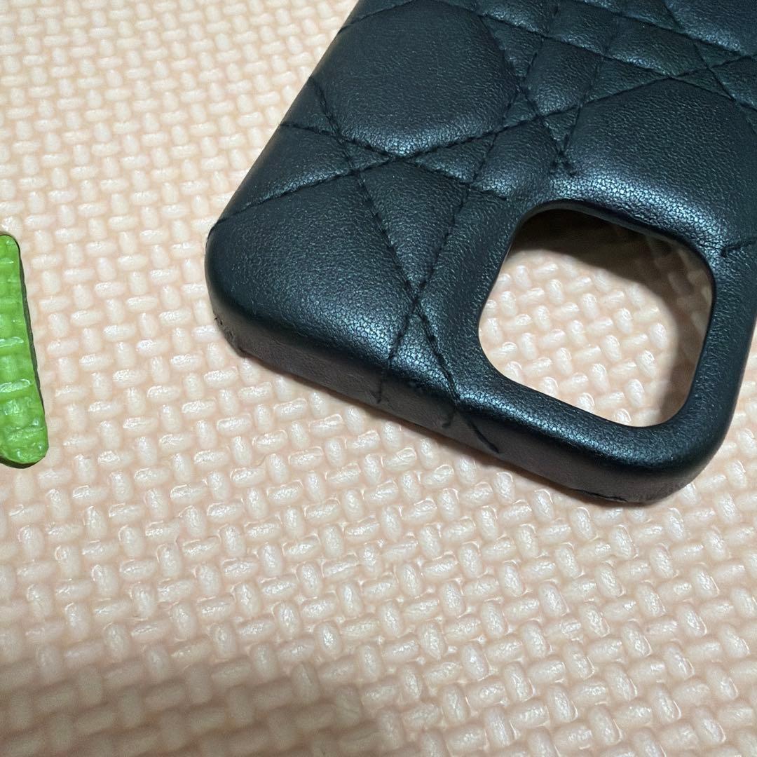 クリスチャンディオール Dior キルティング iPhoneケース ブラック