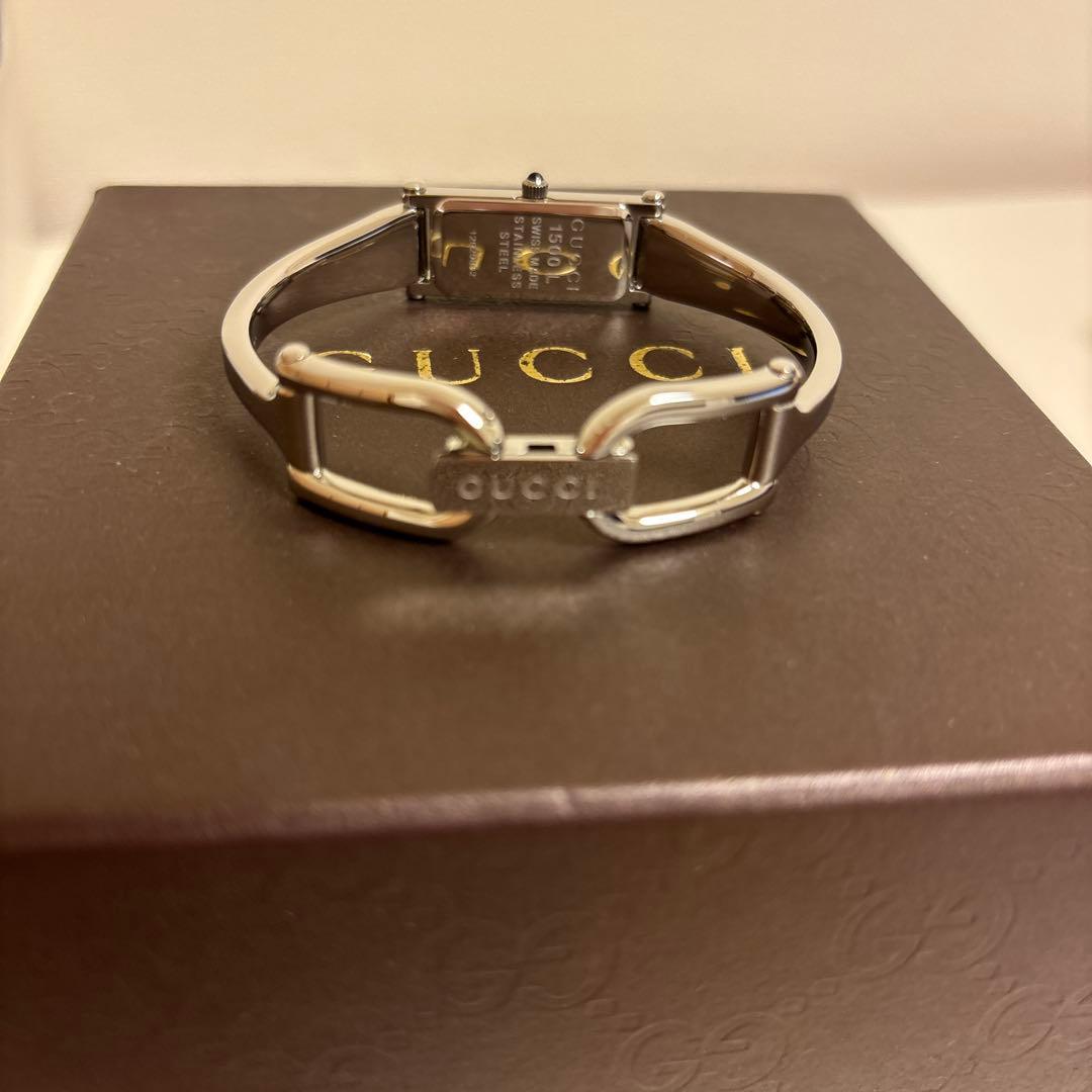 ★GUCCI時計★1500L 1Pダイヤ 新品電池 稼働品