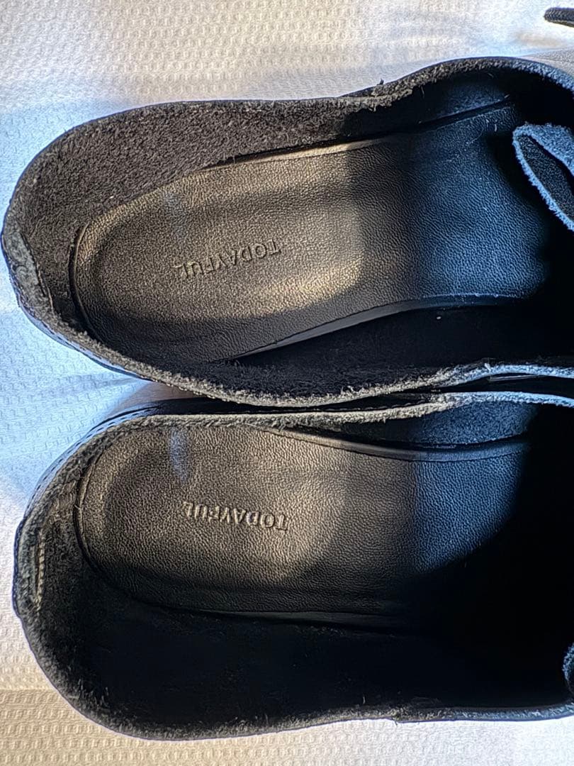 美品 TODAYFUL Laceup Leather Shoes ブラック