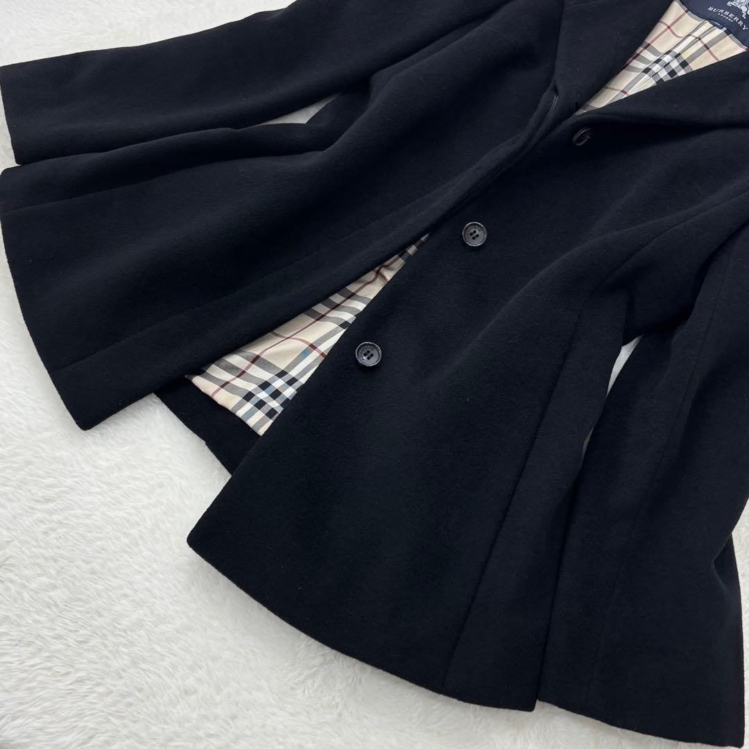 美品　バーバリーロンドン　コート　ジャケット　アンゴラ　ラムウール　ノバチェック
