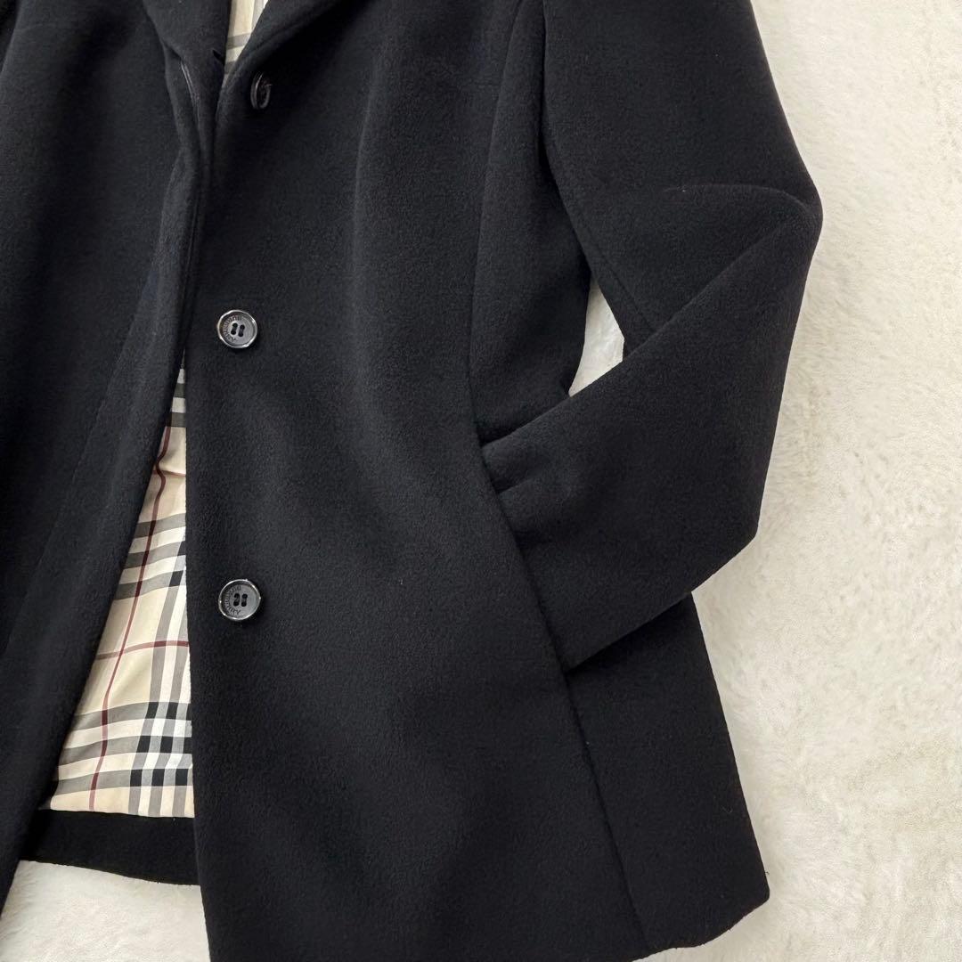 美品　バーバリーロンドン　コート　ジャケット　アンゴラ　ラムウール　ノバチェック