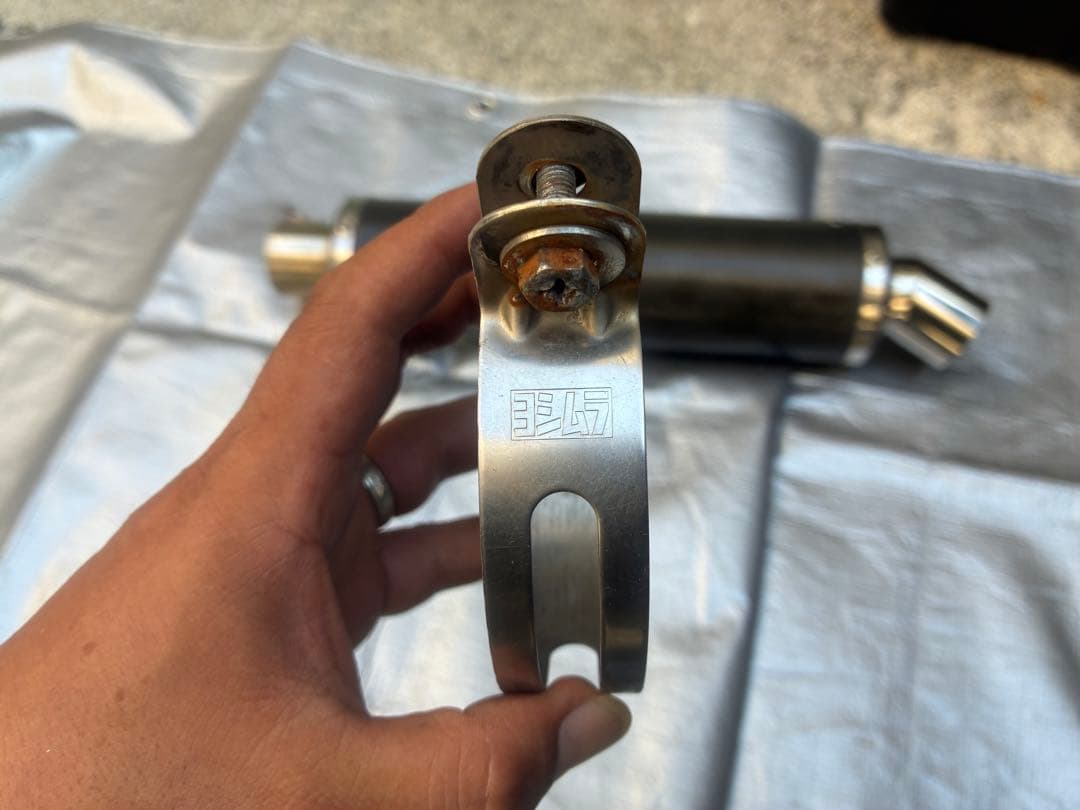 180sx　エイプ100 ヨシムラ　チタンマフラー　YB125SPにて使用