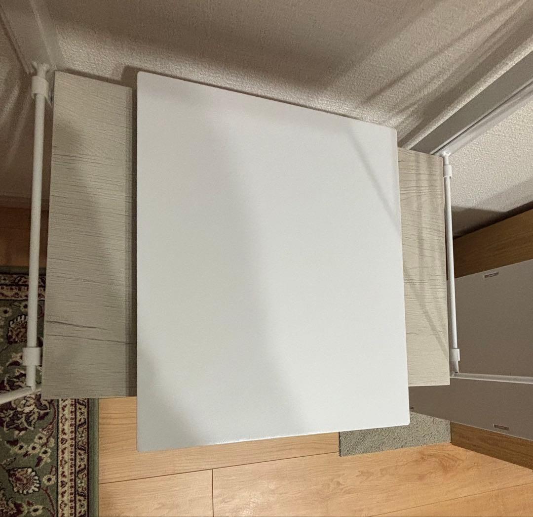 ホワイトシェルフ 高さ調整可能 6枚棚板付き