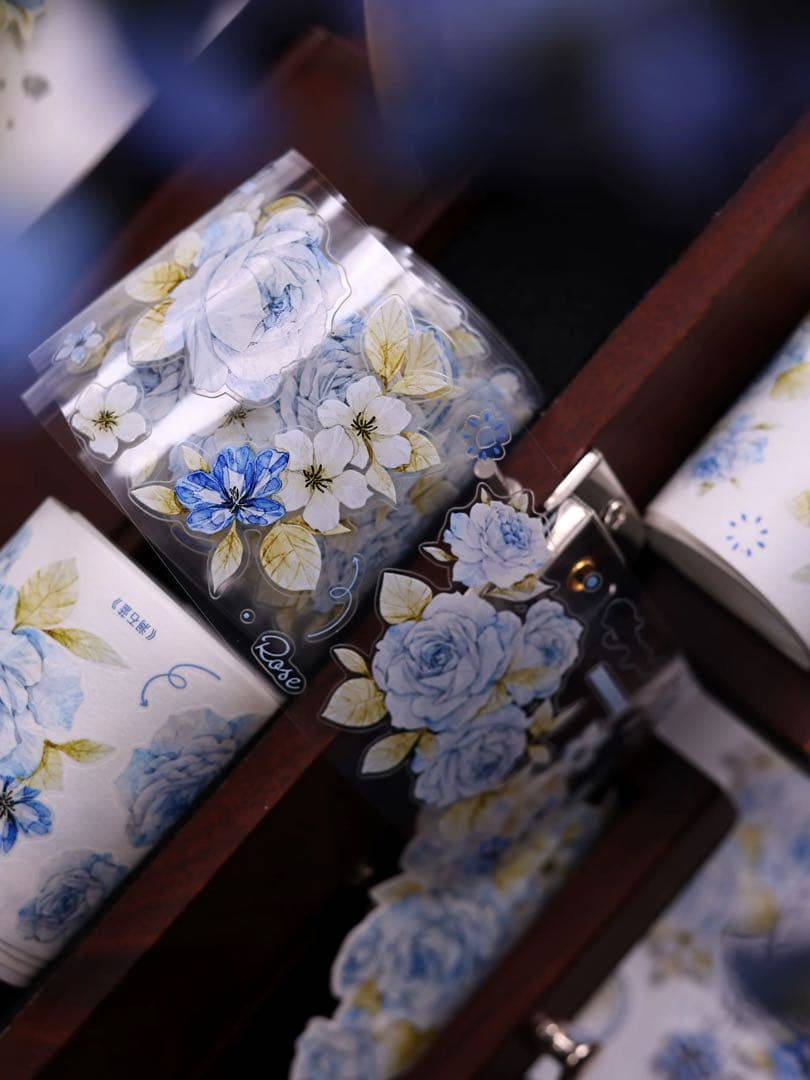 ⭐️SALE⭐️小白家文創《涧石蓝》海外マスキングテープ マステ 【2742】