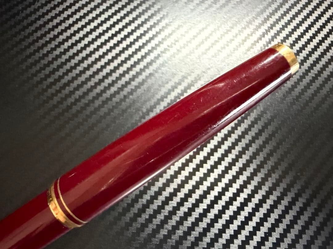 美品 モンブラン No.221 EF 極細字 ボルドー 両用式 万年筆