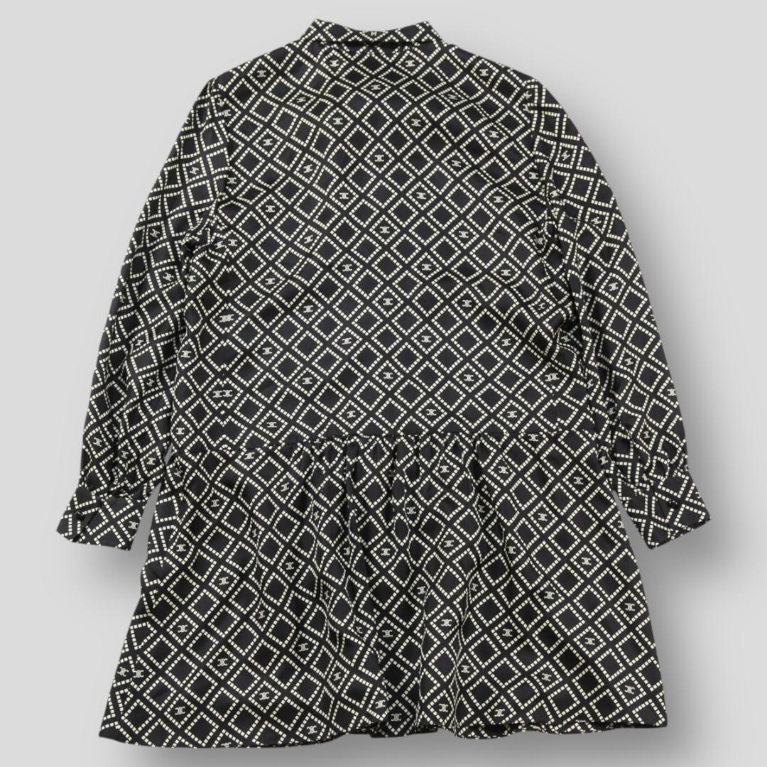 極美品 CELINE 24AW バスク ミニドレス / シルクツイル トリオンフ