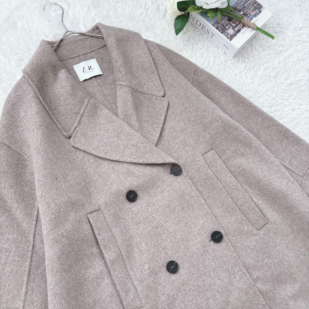 人気☆evernavy リバーピーコート ダブルブレスト エバーネイビー　M