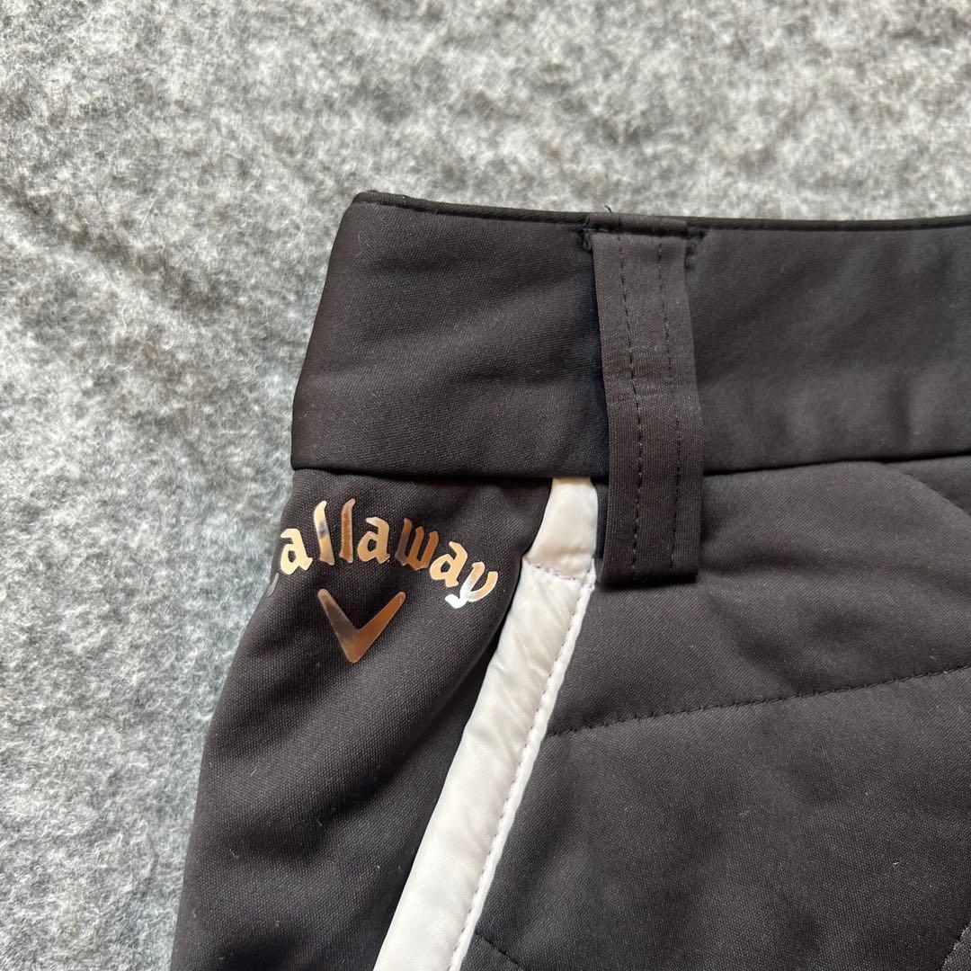 【L★新品未使用】Callaway レディース ゴルフスカート 黒 中綿 防風
