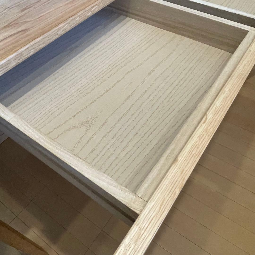 無印良品　オーク　無垢材　デスク