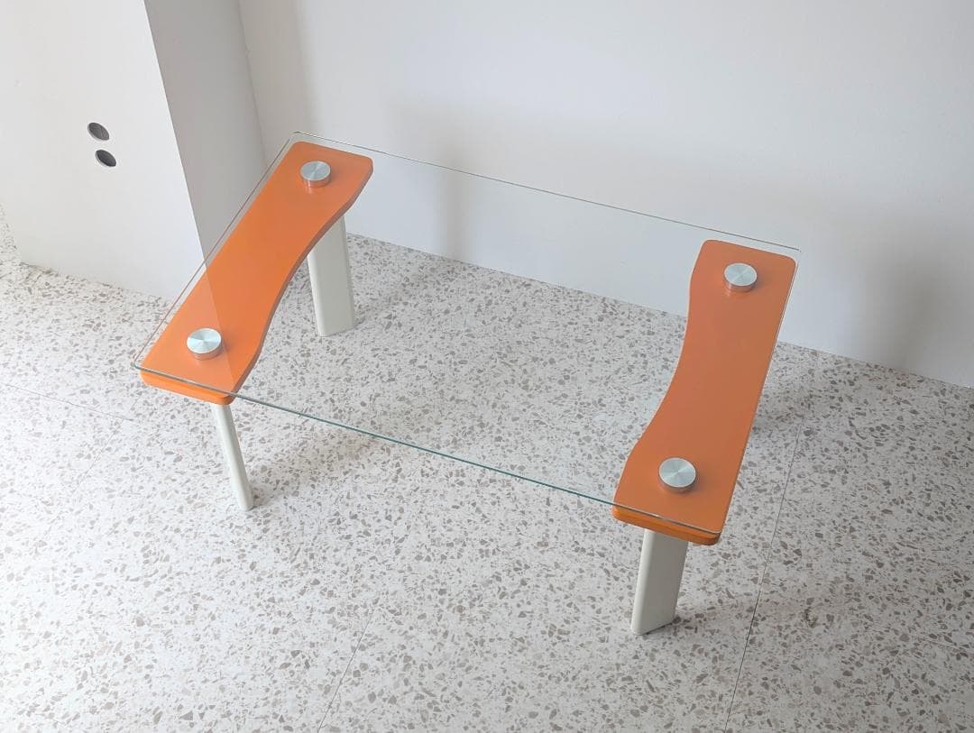 00s OLD ガラス サイド テーブル スペースエイジ ポップ Y2K 小さめ